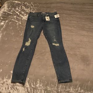 Good American Indigo Distressed Skinny Jeans